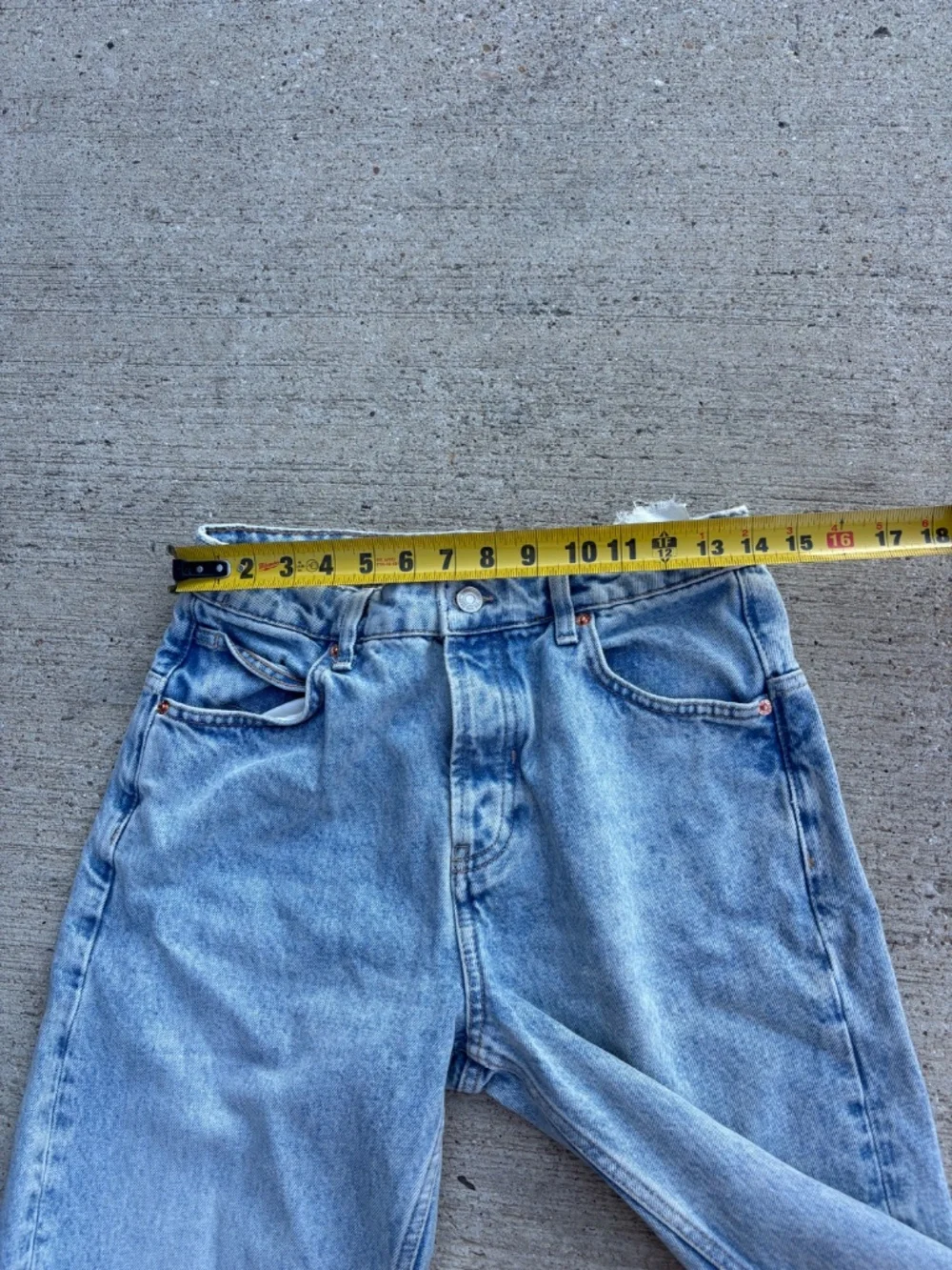 We The Free Free People Light Wash Cutoff Denim Long Shorts - Size 26